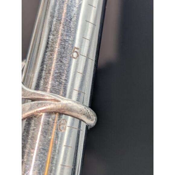 Vtg Southwestern Oblong Mother of Pearl Split Shank 925 Sterling Ring Size 5.75 - Picture 6 of 9